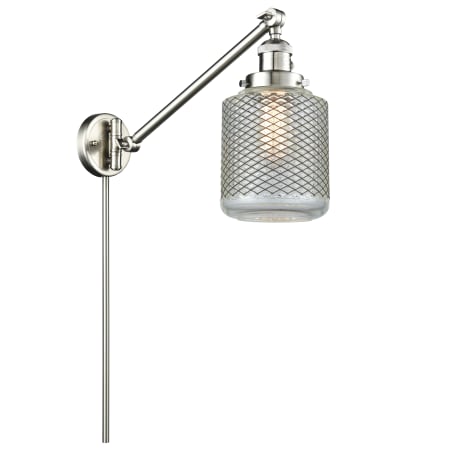 A large image of the Innovations Lighting 237 Stanton Brushed Satin Nickel / Wire Mesh