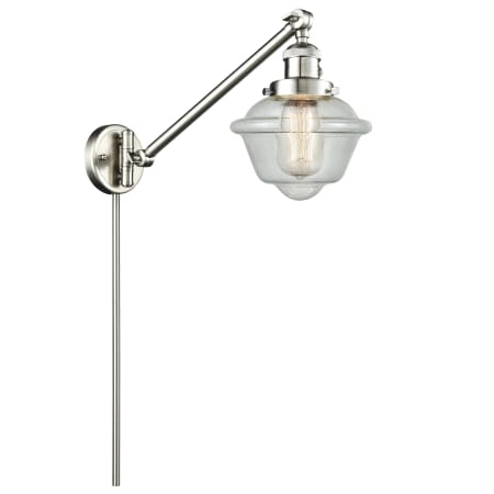 A large image of the Innovations Lighting 237 Small Oxford Brushed Satin Nickel / Seedy