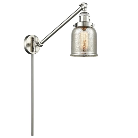 A large image of the Innovations Lighting 237 Small Bell Brushed Satin Nickel / Silver Plated Mercury