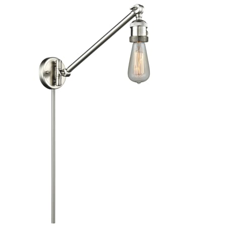 A large image of the Innovations Lighting 237NH Bare Bulb Brushed Satin Nickel