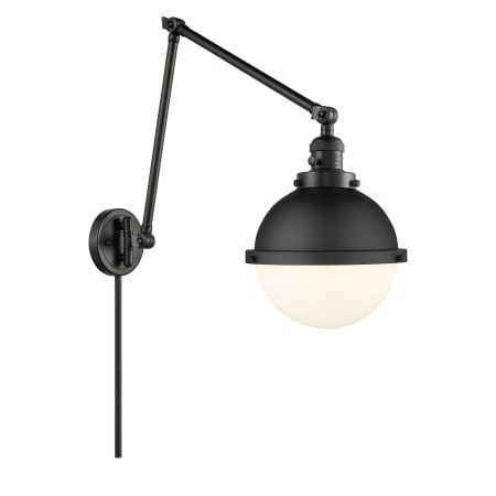 A large image of the Innovations Lighting 238-13-9 Hampden Sconce Matte Black / Matte White