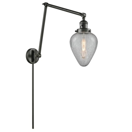 A large image of the Innovations Lighting 238 Geneseo Oiled Rubbed Bronze / Clear Crackle
