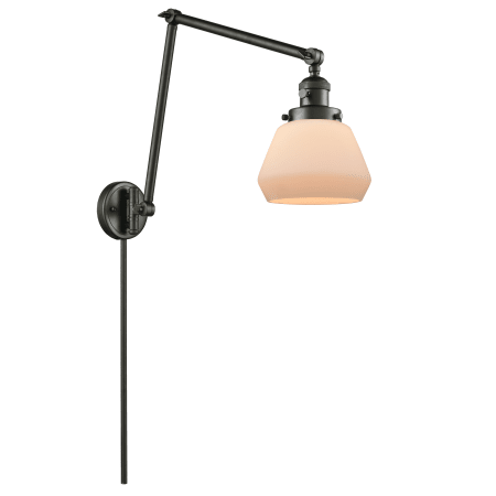 A large image of the Innovations Lighting 238 Fulton Oiled Rubbed Bronze / Matte White Cased