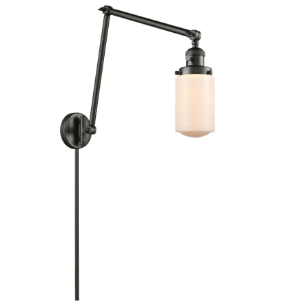 A large image of the Innovations Lighting 238 Dover Oil Rubbed Bronze / Matte White Cased