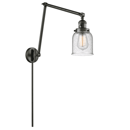 A large image of the Innovations Lighting 238 Small Bell Oiled Rubbed Bronze / Seedy