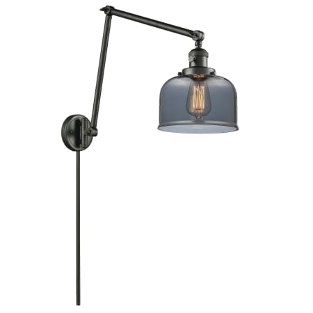 A large image of the Innovations Lighting 238 Large Bell Oiled Rubbed Bronze / Smoked