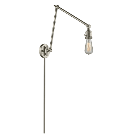 A large image of the Innovations Lighting 238 Bare Bulb Satin Brushed Nickel