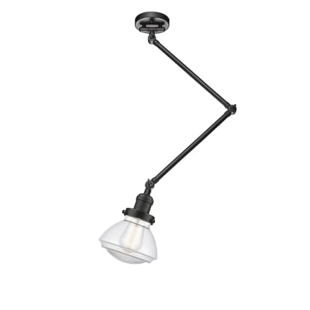 A large image of the Innovations Lighting 238C Olean Oil Rubbed Bronze / Clear