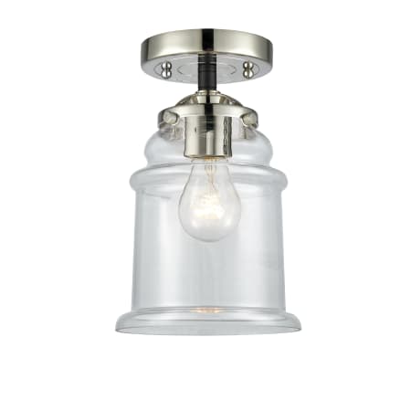 A large image of the Innovations Lighting 284 Canton Black Polished Nickel / Clear