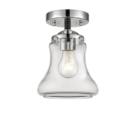A large image of the Innovations Lighting 284 Bellmont Black Polished Nickel / Clear