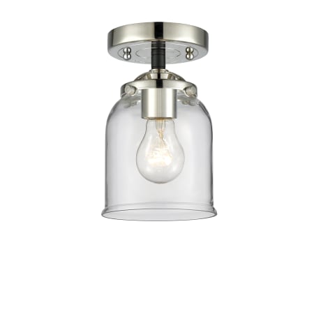 A large image of the Innovations Lighting 284 Small Bell Black Polished Nickel / Clear