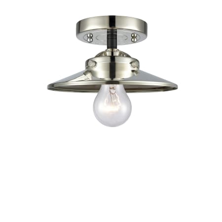 A large image of the Innovations Lighting 284 Railroad Black Polished Nickel / Polished Nickel