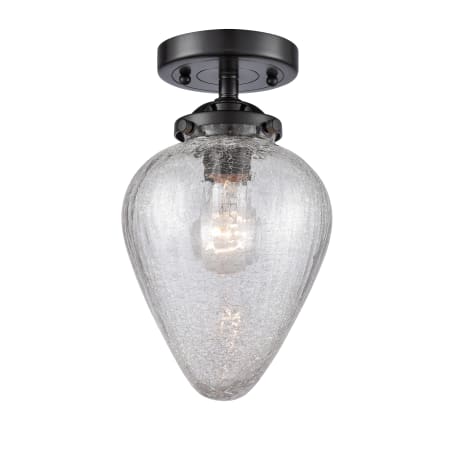 A large image of the Innovations Lighting 284 Geneseo Oil Rubbed Bronze / Clear Crackle