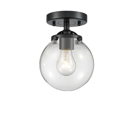 A large image of the Innovations Lighting 284-1C-6 Beacon Oil Rubbed Bronze / Clear