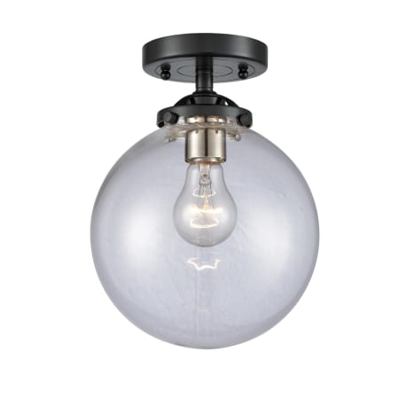 A large image of the Innovations Lighting 284-1C-8 Beacon Oil Rubbed Bronze / Clear