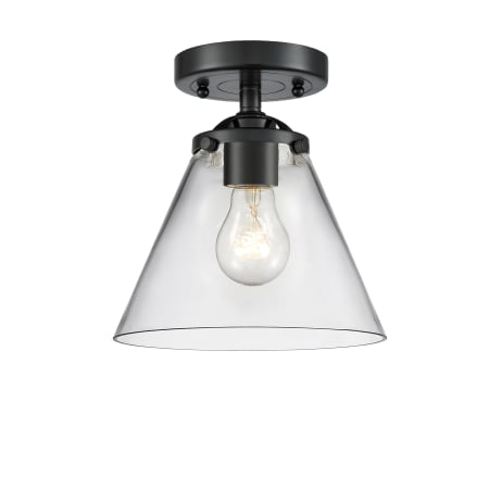 A large image of the Innovations Lighting 284 Large Cone Oil Rubbed Bronze / Clear