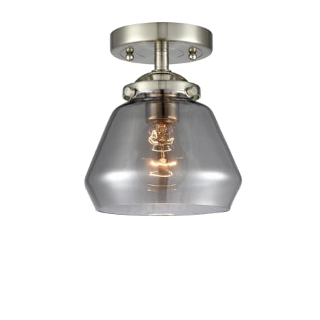A large image of the Innovations Lighting 284 Fulton Brushed Satin Nickel / Plated Smoke