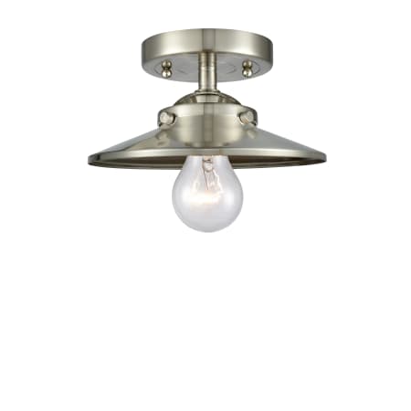 A large image of the Innovations Lighting 284 Railroad Brushed Satin Nickel / Brushed Satin Nickel