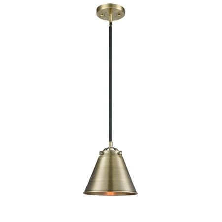 A large image of the Innovations Lighting 284-1S Appalachian Black Antique Brass / Antique Brass