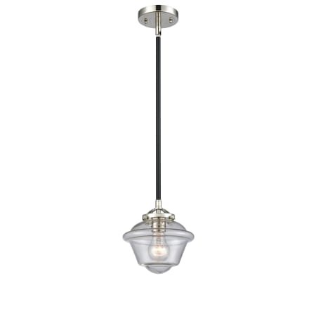 A large image of the Innovations Lighting 284-1S Small Oxford Black Polished Nickel / Seedy