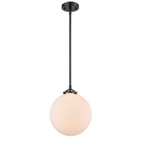 A large image of the Innovations Lighting 284-1S X-Large Beacon Oil Rubbed Bronze / Matte White