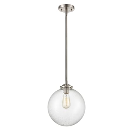 A large image of the Innovations Lighting 284-1S X-Large Beacon Brushed Satin Nickel / Seedy