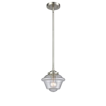 A large image of the Innovations Lighting 284-1S Small Oxford Brushed Satin Nickel / Seedy