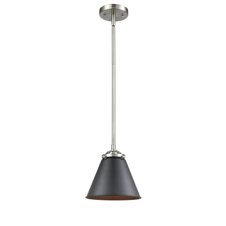 A large image of the Innovations Lighting 284-1S Appalachian Brushed Satin Nickel / Matte Black