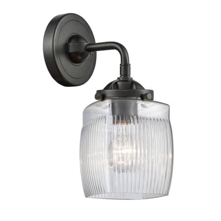 A large image of the Innovations Lighting 284-1W Colton Oil Rubbed Bronze / Clear