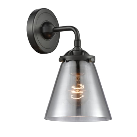 A large image of the Innovations Lighting 284-1W Small Cone Oil Rubbed Bronze / Smoked