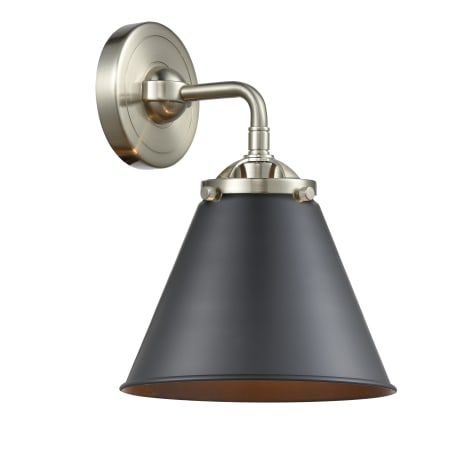 A large image of the Innovations Lighting 284-1W Appalachian Brushed Satin Nickel / Matte Black