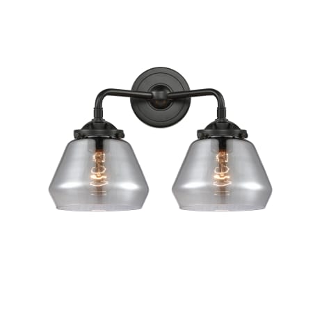 A large image of the Innovations Lighting 284-2W Fulton Oil Rubbed Bronze / Smoked