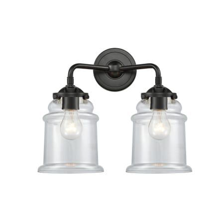 A large image of the Innovations Lighting 284-2W Canton Oil Rubbed Bronze / Clear