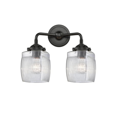 A large image of the Innovations Lighting 284-2W Colton Oil Rubbed Bronze / Clear