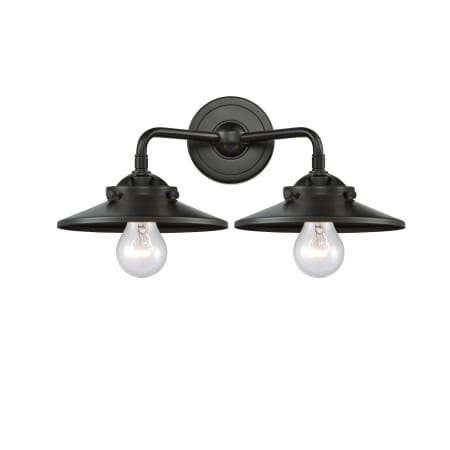 A large image of the Innovations Lighting 284-2W Railroad Oil Rubbed Bronze