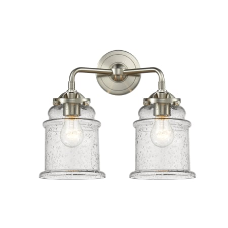 A large image of the Innovations Lighting 284-2W Canton Brushed Satin Nickel / Seedy