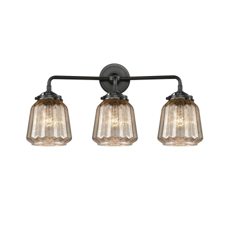 A large image of the Innovations Lighting 284-3W Chatham Oil Rubbed Bronze / Mercury