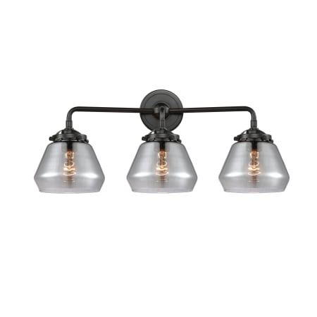 A large image of the Innovations Lighting 284-3W Fulton Oil Rubbed Bronze / Smoked