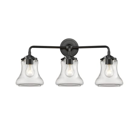 A large image of the Innovations Lighting 284-3W Bellmont Oil Rubbed Bronze / Clear