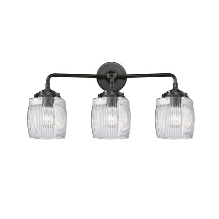 A large image of the Innovations Lighting 284-3W Colton Oil Rubbed Bronze / Clear