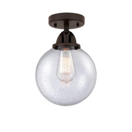 A large image of the Innovations Lighting 288-1C-11-8 Beacon Semi-Flush Oil Rubbed Bronze / Seedy