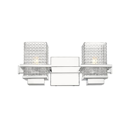 A large image of the Innovations Lighting 310-2W-6-15 Wellfleet Vanity Polished Chrome / Clear