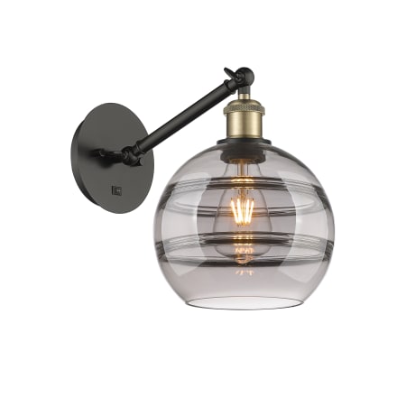 A large image of the Innovations Lighting 317-1W-10-8 Rochester Sconce Alternate Image