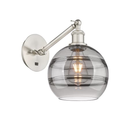 A large image of the Innovations Lighting 317-1W-10-8 Rochester Sconce Alternate Image