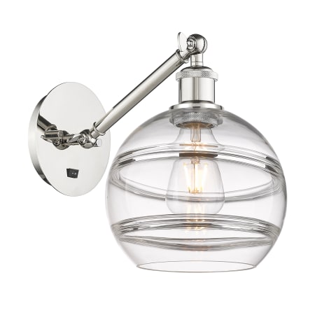 A large image of the Innovations Lighting 317-1W-10-8 Rochester Sconce Alternate Image