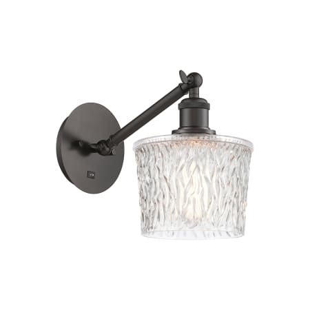 A large image of the Innovations Lighting 317-1W-12-7 Niagra Sconce Oil Rubbed Bronze / Clear