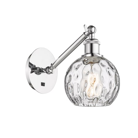 A large image of the Innovations Lighting 317-1W-12-6 Athens Sconce Polished Chrome / Clear Water Glass