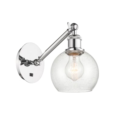 A large image of the Innovations Lighting 317-1W-12-6 Athens Sconce Polished Chrome / Seedy