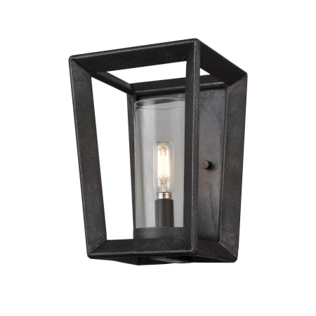 A large image of the Innovations Lighting 378-1W-10-7 Colchester Sconce Weathered Zinc