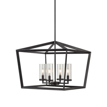 A large image of the Innovations Lighting 378-4CR-19-22 Colchester Pendant Weathered Zinc